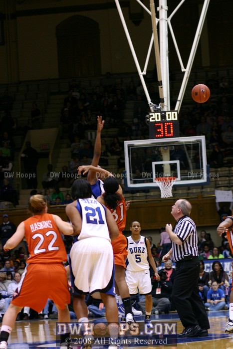 Duke won the opening tip