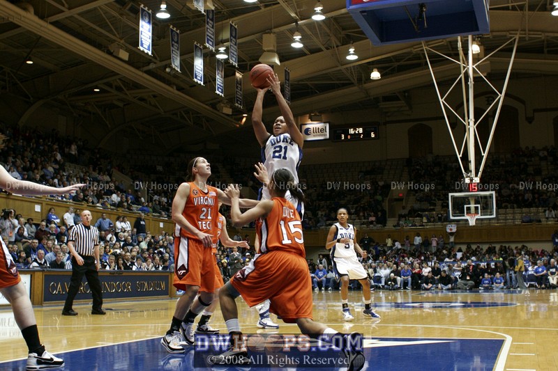 Joy Cheek sinks a jumper from the top of the lane