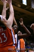 Persistent Bridgette Mitchell watches her shot drop...when they didn't she had four offensive boards - 25-18 - 7:27 1st
