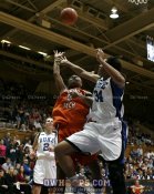 Still playing hard, Krystal Thomas just misses the blocked shot and fouls Andrea Barbour - 85-50 - 1:03 2nd