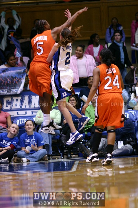 Andrea Barbour fouls Emily Waner