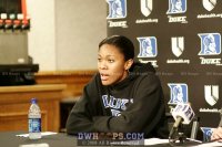 Krystal Thomas answers a question - Postgame - 