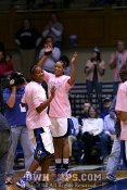 An almost chest bump between Chante Black and Jasmine Thomas turns into more of a high five - probably a good thing - Pregame - 