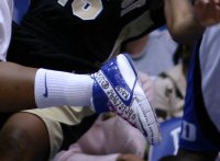 Zooming in on Karima's shoe -  - 