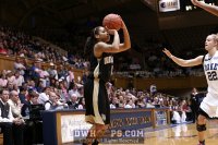 Courteney Morris verifies the lid is still on - the two teams combined for a dismal 5-35 from beyond the arc - 64-31 - 5:25 2nd