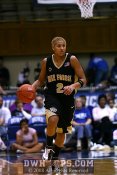 Wake's Alex Tchangoue in the open court, showing no sign of exhaustion after 35 minutes of hard play -  - 