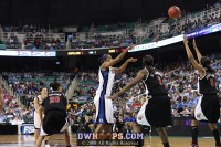 Sequence: Jasmine Thomas drives and is fouled by Laura Harper - ACC Semifinal #2 - (3) Duke 74, (2) Maryland 63