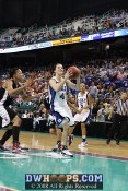 Sequence: Abby gets the layup and is fouled; chest bump and ensuing huddle - ACC Semifinal #2 - (3) Duke 74, (2) Maryland 63
