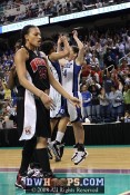 Sequence: Abby gets the layup and is fouled; chest bump and ensuing huddle - ACC Semifinal #2 - (3) Duke 74, (2) Maryland 63
