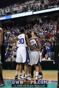 Sequence: Abby gets the layup and is fouled; chest bump and ensuing huddle - ACC Semifinal #2 - (3) Duke 74, (2) Maryland 63