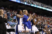 Bench celebrates the steal - ACC Semifinal #2 - (3) Duke 74, (2) Maryland 63