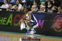 Karima Christmas waiting to reenter the game (Hi Lindy!) - ACC Semifinal #2 - (3) Duke 74, (2) Maryland 63