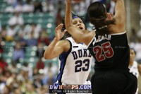Wanisha Smith, framed by Marissa Coleman's rebounding - ACC Semifinal #2 - (3) Duke 74, (2) Maryland 63