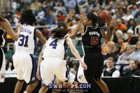 Laura Harper attracts Duke defensive attention - ACC Semifinal #2 - (3) Duke 74, (2) Maryland 63