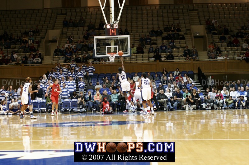 Bridgette Mitchell can't convert in front of the 6,450 in attendance