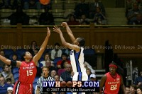  - In the isolation play off the Duke timeout, Chante Black is forced to settle for a jumper, and misses
