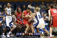  - This wrestling for the basketball (with or without whistle) was typical of the contest