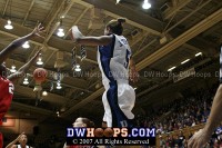  - Jasmine Thomas spots Carrem Gay, whose jumper puts Duke in front