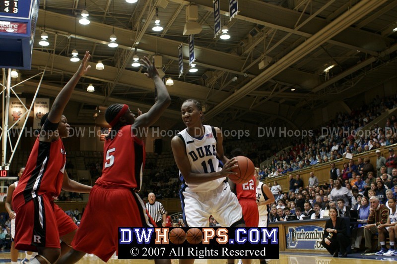 Chante Black was double-teamed down low most of the night