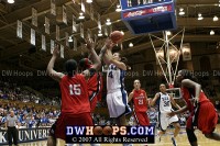 - After an offensive rebound, Abby Waner is fouled by Essence Carson