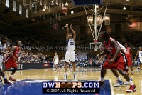  - With the score knotted at 44, Carrem Gay was sent to the line with 30.6 seconds left...she made the first