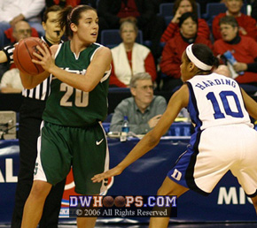 Lindsey Harding guards Lindsay Bowen in 2006 Regional Semi