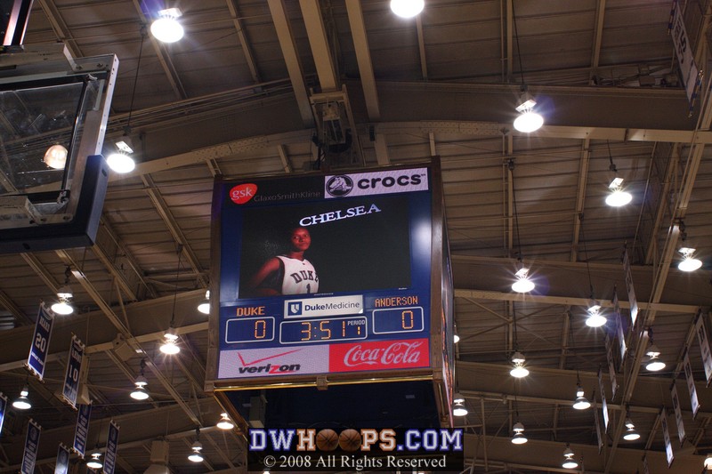 The massive new video board in action