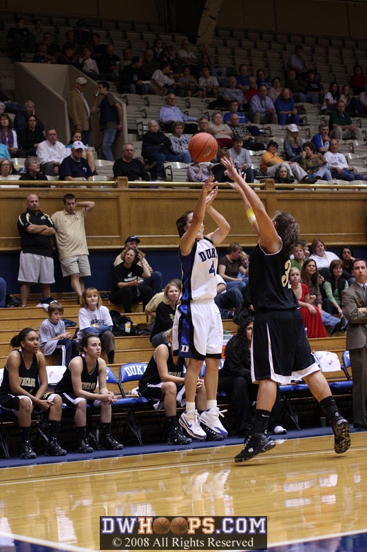 Abby drains a 3 from the corner