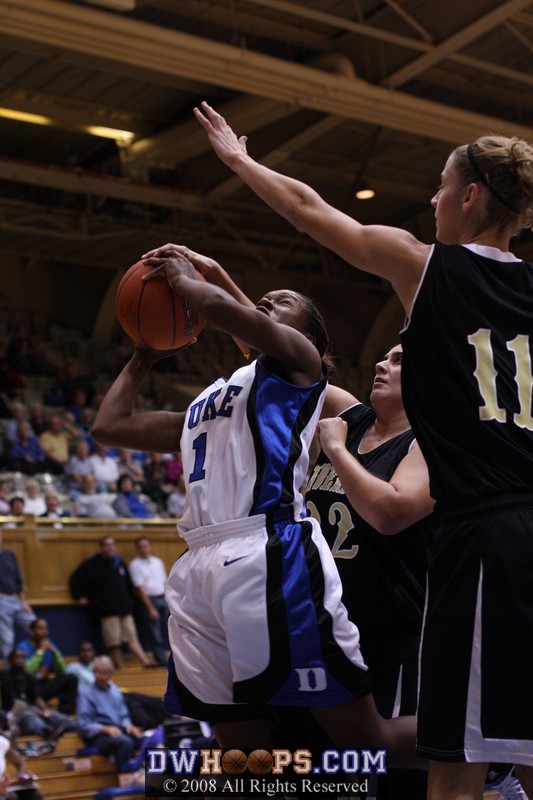 Chelsea Hopkins is fouled just before the horn