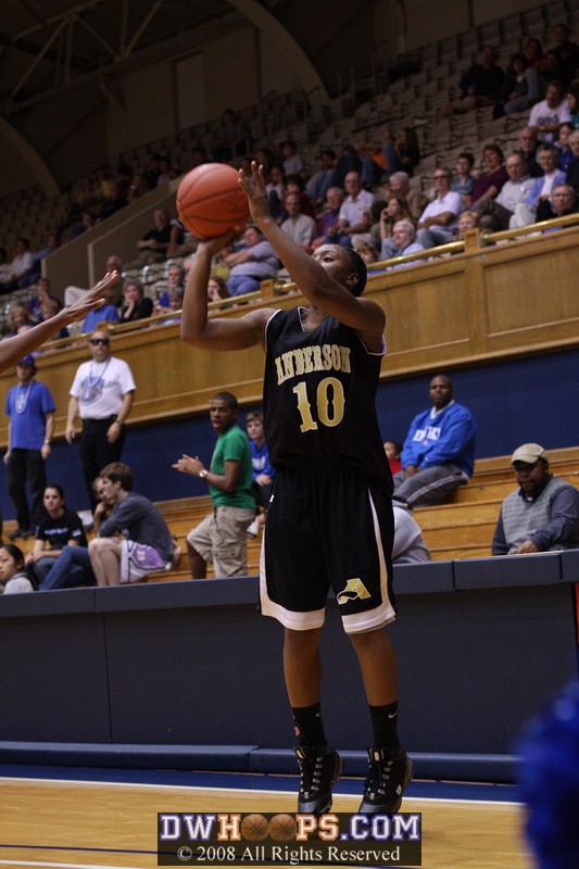 Keana Boyd tries a three from the one typically open spot
