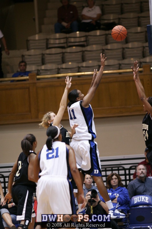 A missed jumper by Chante, who was 7-13 overall
