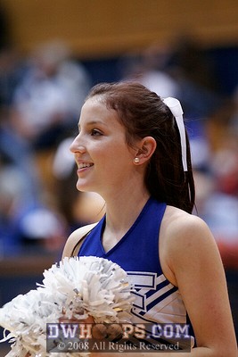 A Duke cheerleader before the game