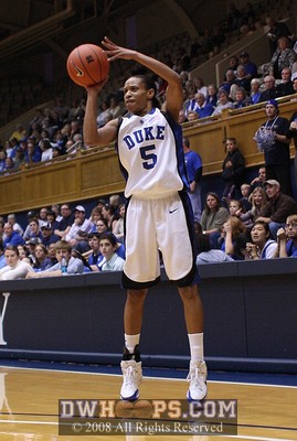 A wide open Jasmine Thomas puts the Devils up by double digits with a three