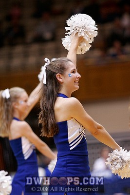 Cheerleaders celebrate Duke's early advantage