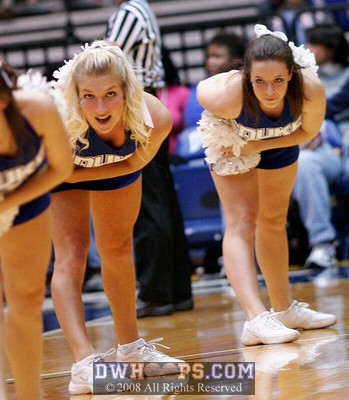 Cheerleaders dancing Wipe Out, as the New Devil was delayed