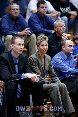Maine head coach Cindy Blodgett kept a positive attitude