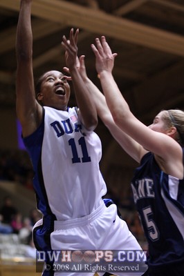 Chante almost gets poked in the eye, fouled by Tanna Ross -  - D11.O5;1,3:55,34-9