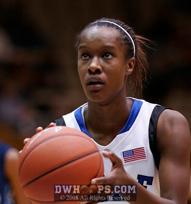 Chelsea Hopkins at the line - she was 7-8 from the stripe in the last four minutes of the first half!