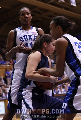 Amateur referee Chante Black correctly calls the held ball