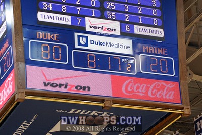 Up by 60 with a crowd of 5,480, Duke dominated both the popular and electoral vote...no split vote for Maine