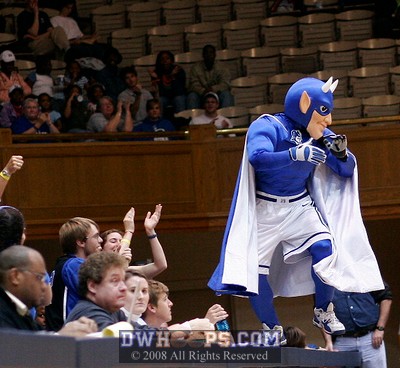 Duke Blue Devil in the last time out of the afternoon