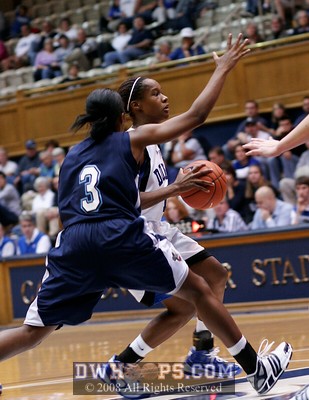 Hopkins running the floor, guarded by Brittany Williams -  - D1.O3;