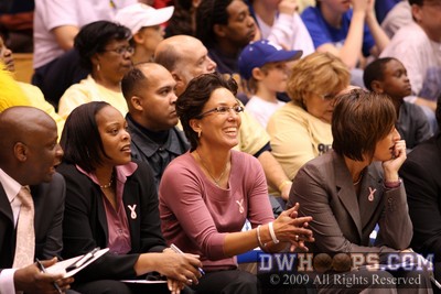 MaChelle Joseph mockingly applauds a call soon after a second technical foul on a Tech player -  - 