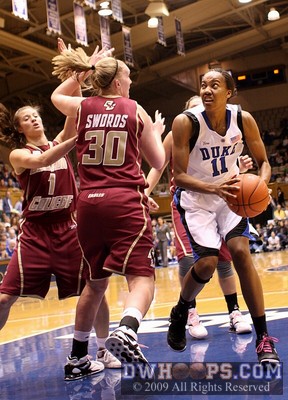 Chante Black gets position to score over Carolyn Swords -  - O30.D11;1,15:14,12-5