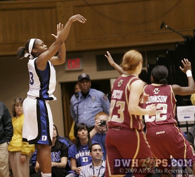 Karima Christmas launches the final shot of the game, a three with a second left on the shot clock. -  - D13;2, 0:02, 69-58
