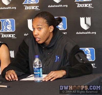 Chante Black answers a question about Carrem's leadership - she said it was great -  - 