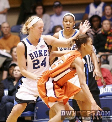 Katheen Scheer on defense in the waning moments of the first half -  - 