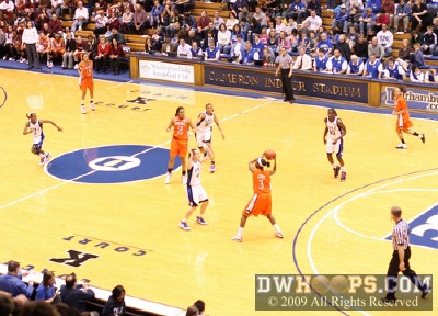 A good look from above at the Duke press -  - 