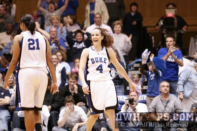 Abby Waner celebrates her enormous game-changing three pointer (second of two photos) -  - D4;OT, 0:46, 78-76