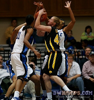 Iowa brought height, but Duke's interior defense was suffocating